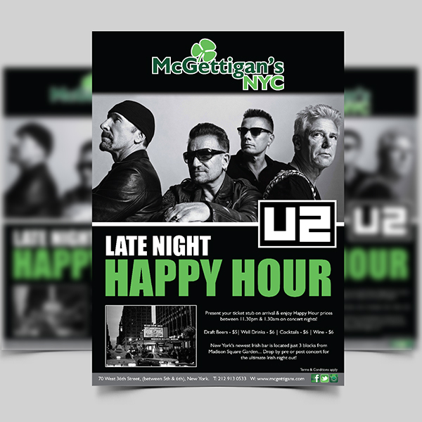 happy hour flyer print