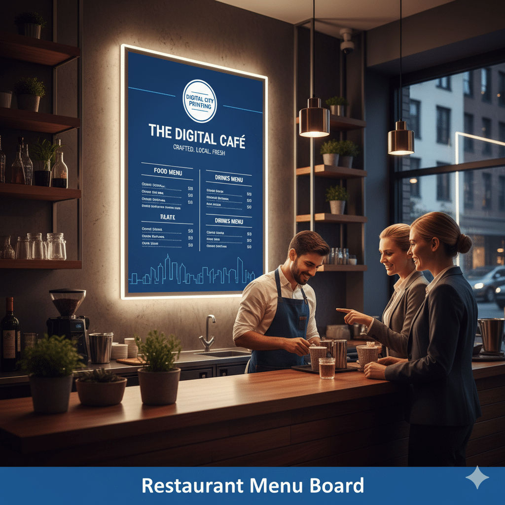 Custom Backlit Display Printing in New York City Large format backlit lobby display for custom printing in NYC