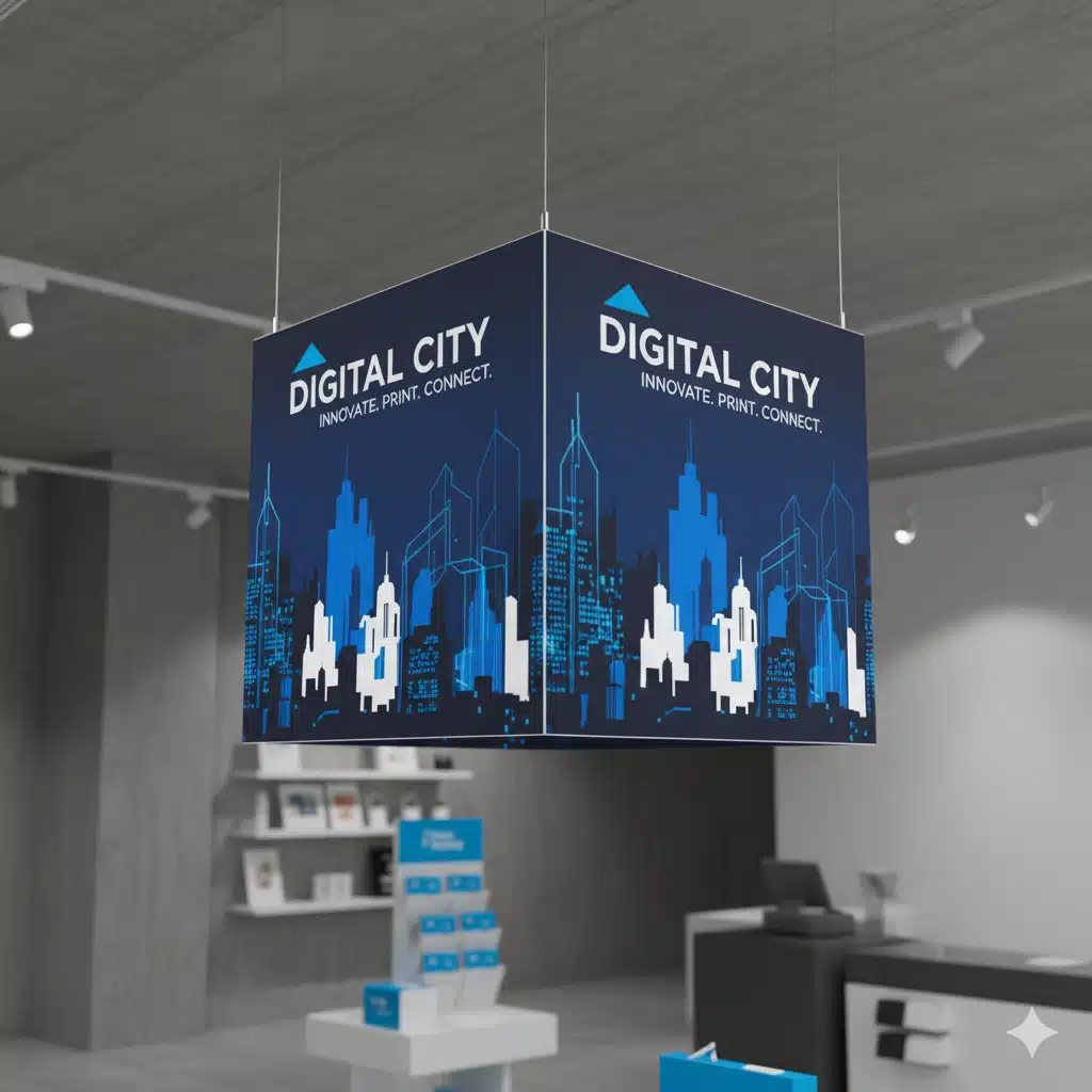 Retail Fabric Hanging Banner Retail Hanging Fabric Sign