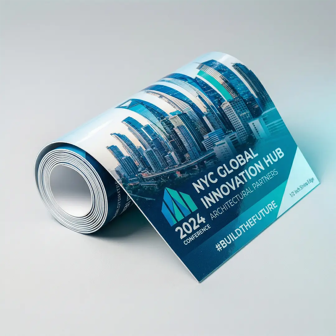 Flexible Styrene Printing Flexible printed Styrene sheet rolled up for easy transport