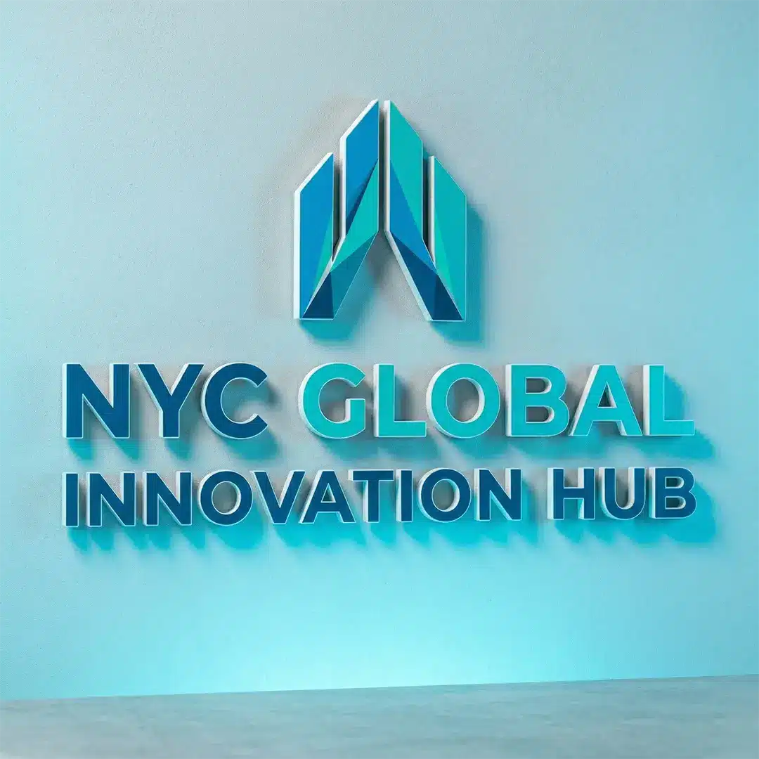 Sintra 3D Wall Lettering 3D custom lettering made from thick Sintra board on a grey wall