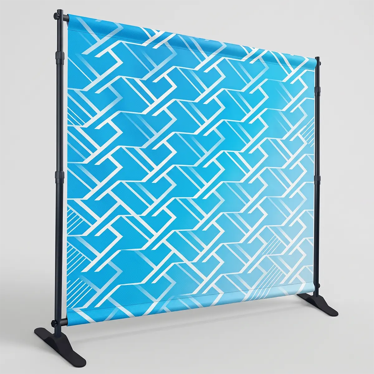 Dye-Sublimated Telescopic Fabric Banner — NYC Printing Dye-sublimated fabric telescopic banner with vibrant full-color print — Digital City Printing New York City